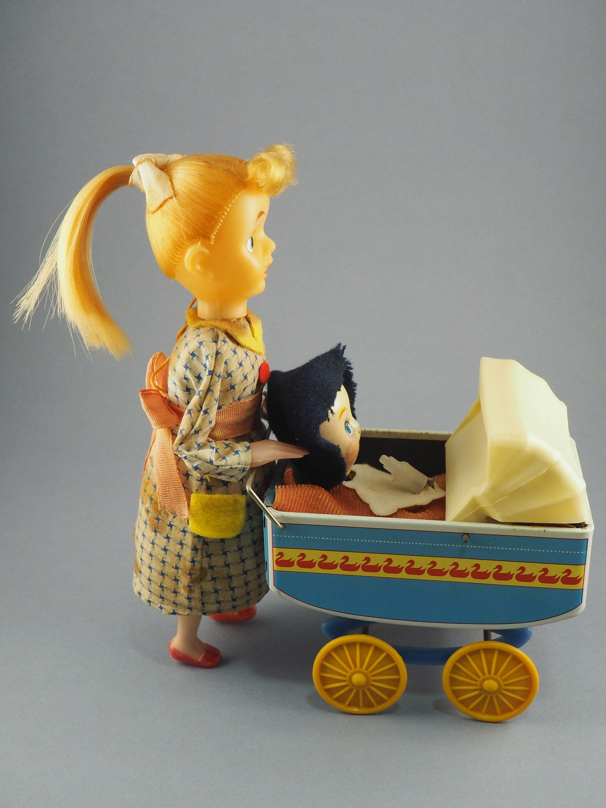 Baby and Carriage with Pony Tail Girl photo 3